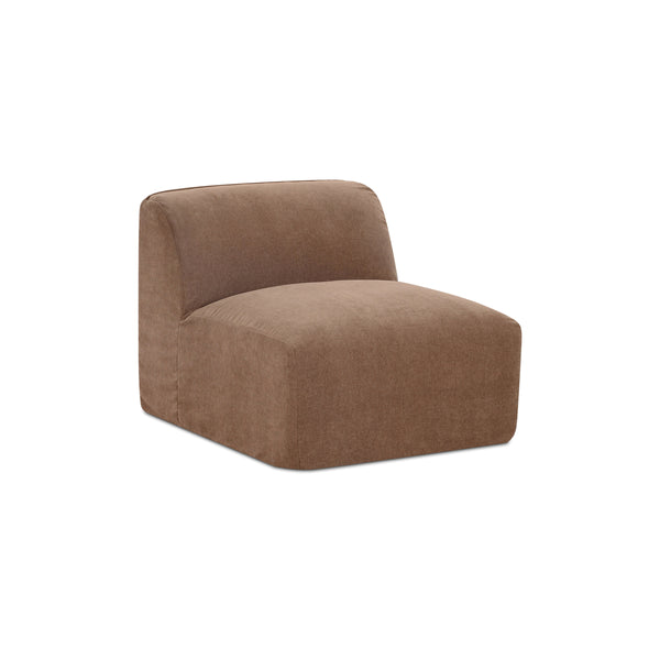 Moe's Isla Slipper Chair with Washable Cover in Mocha