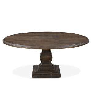 Nimes 72" Round Dining Table, Weathered Mango