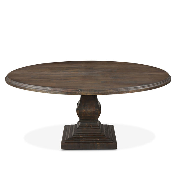 Nimes 72" Round Dining Table, Weathered Mango