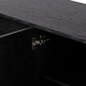 Pollard Media Console In Brushed Ebony Oak