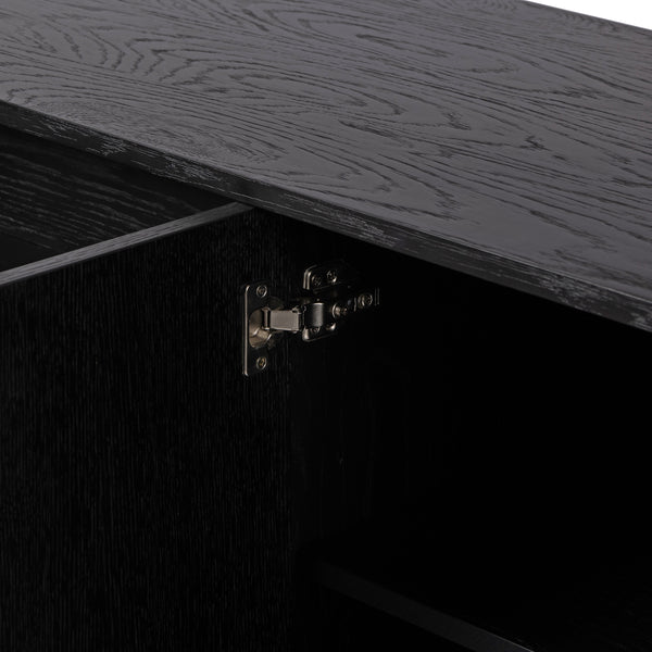 Pollard Media Console In Brushed Ebony Oak