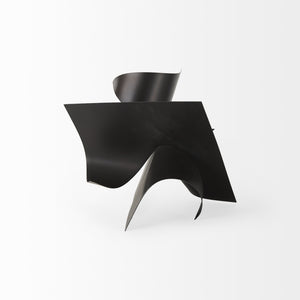 Francesca 11.8L x 11.8W x 11.8H Black Metal Sculptural Decorative Object