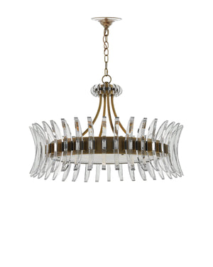 Coquette Chandelier In Antique Brass