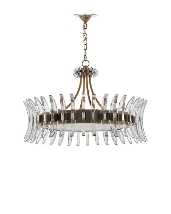 Coquette Chandelier In Antique Brass