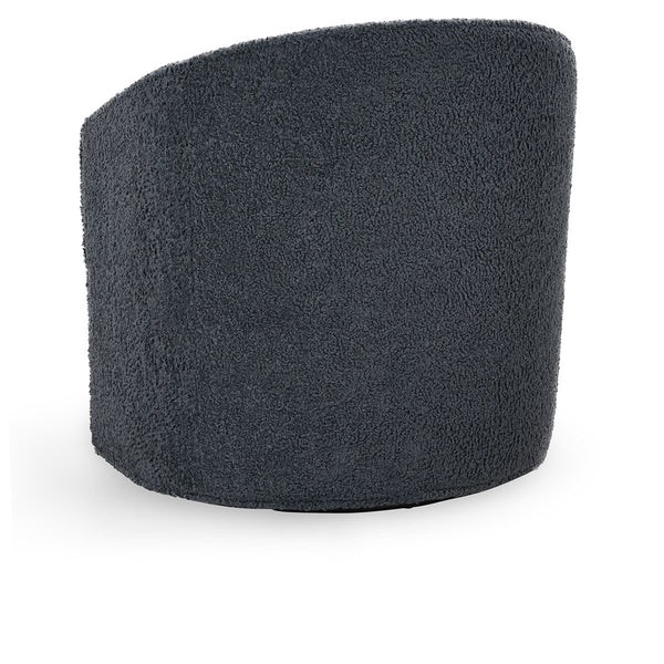 Valencia Upholstered Swivel Chair in Blue Fabric