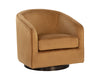 HAZEL SWIVEL LOUNGE CHAIR - DARK BRONZE - GOLD SKY