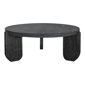 Wunder Coffee Table Black Concrete & Acacia