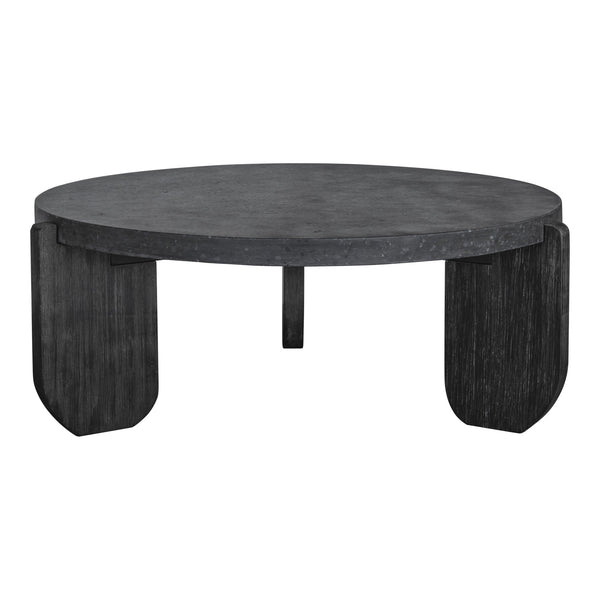 Wunder Coffee Table Black Concrete & Acacia