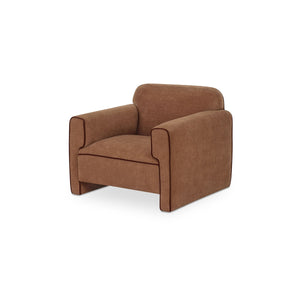 Leo Chair in Light Brown with Curved Back