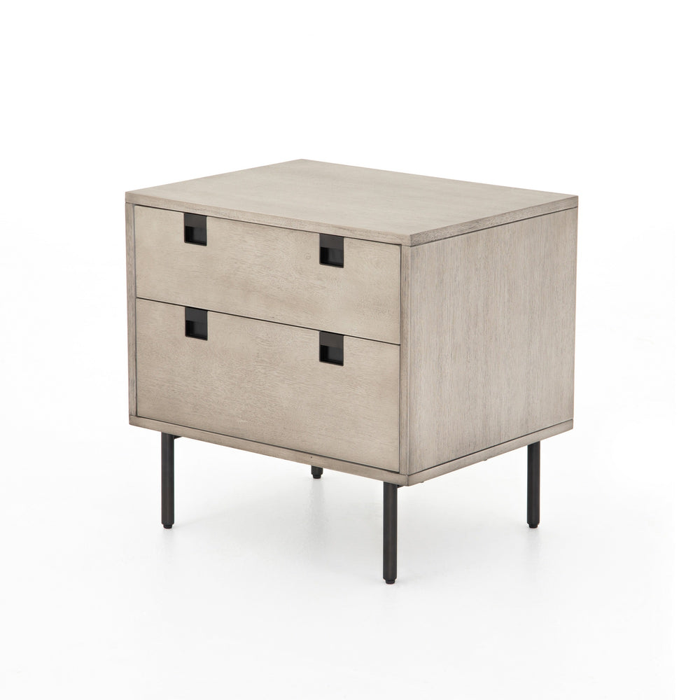 Carly 2 Drawer Nightstand In Grey Wash