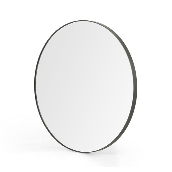 Bellvue Round Mirror In Rustic Black