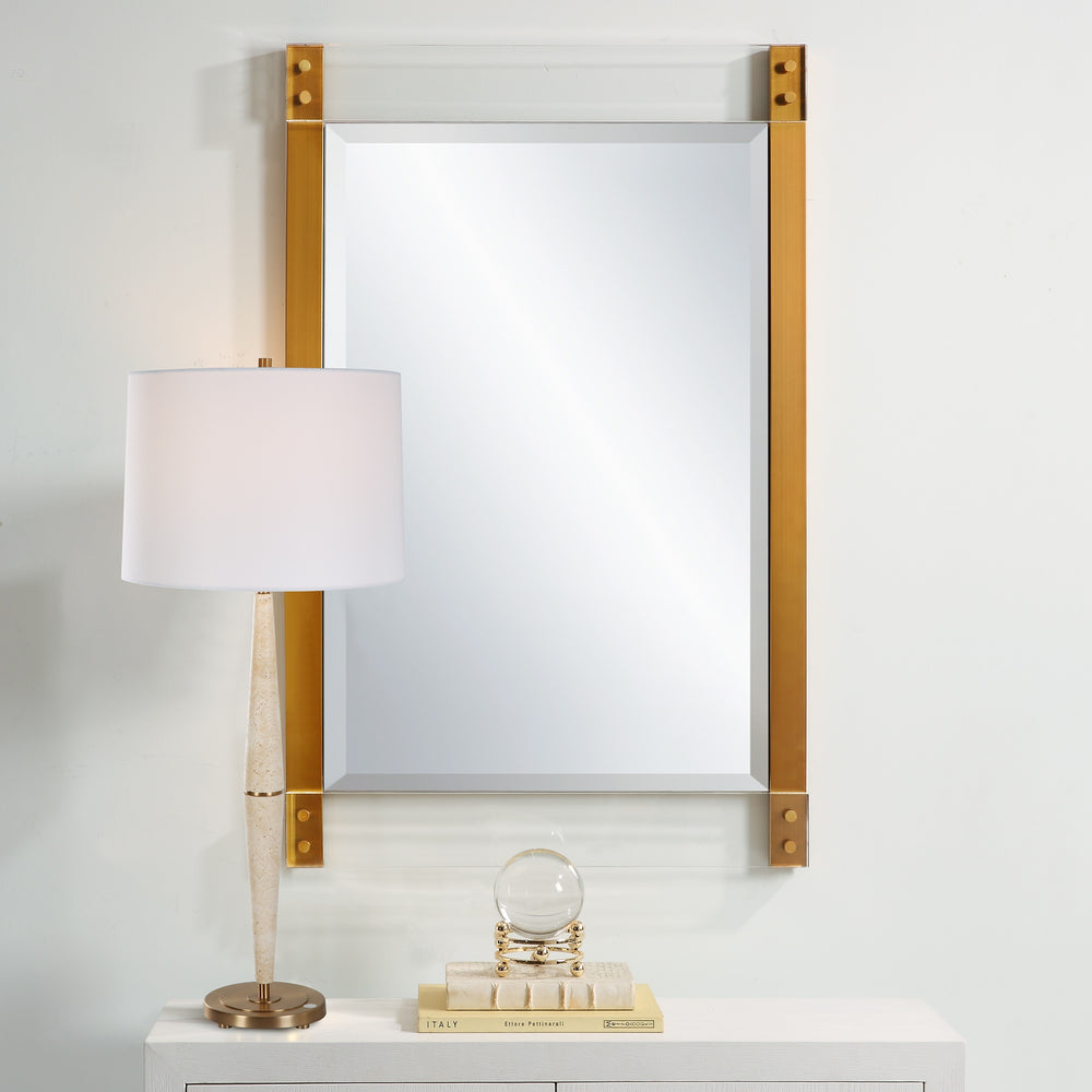 Nera Plated Brass Mirror