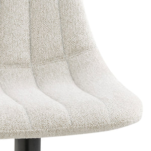 Robert KD Fabric Gaslift Swivel Bar Stool, Posh Ivory