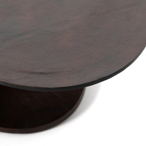 Simone Oval Coffee Table In Antique Rust