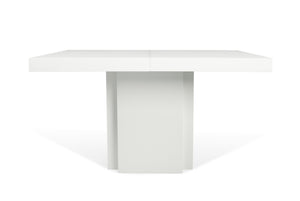 dusk 51" dining table in high gloss white