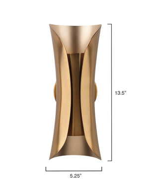 Capsule 1-Light Steel Sconce, Antique Brass