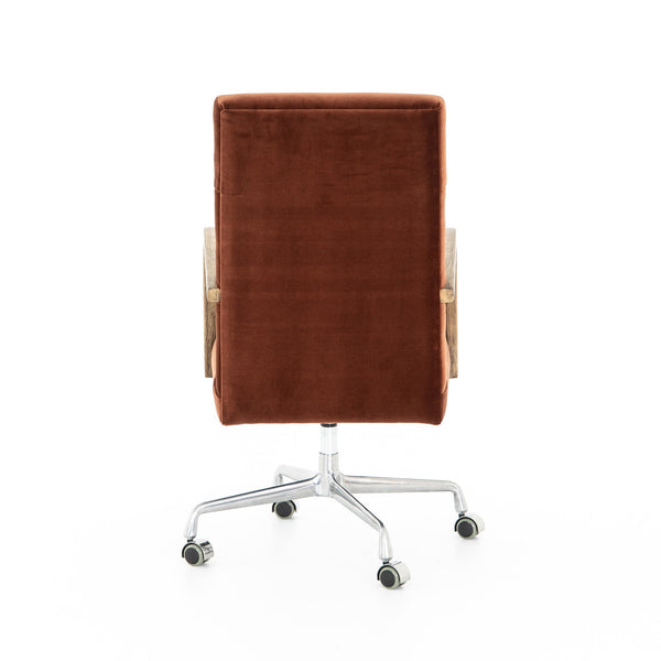 BRYSON Traditional DESK CHAIR-BURNT AUBURN