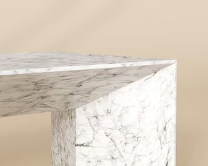 NOMAD COFFEE TABLE - MARBLE LOOK - WHITE
