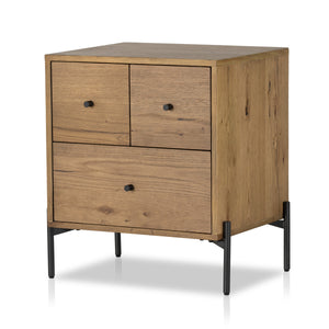 Eaton Nightstand In Amber Oak Resin