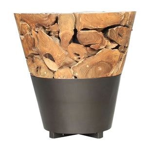 Bruno KD Reclaimed Teak Side/ End Table, Natural 