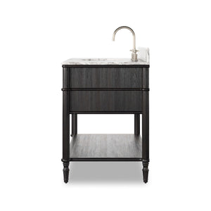 Toulouse Single Vanity - Satin Black Veneer