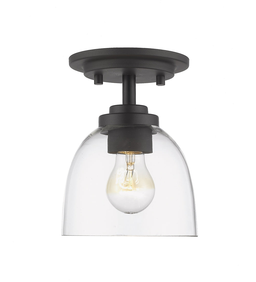 Ashton  1 Light Flush Mount in Bronze Finish