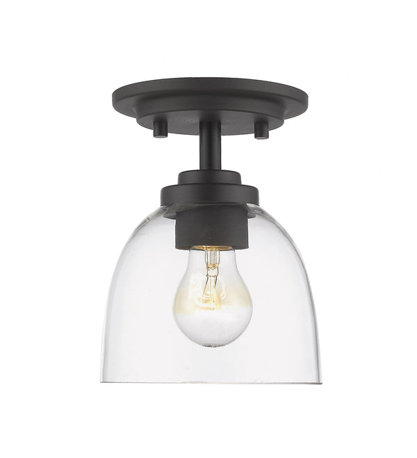 Ashton  1 Light Flush Mount in Bronze Finish