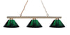 Sharp Shooter 3 Light Billiard Light in Polished Brass Finish