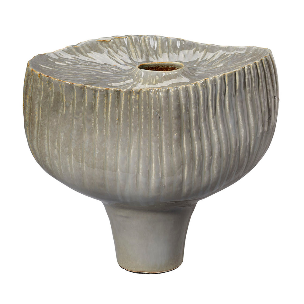 Plunge Ceramic Decorative Vessel, Grey
