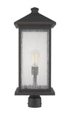 Portland 1 Light Outdoor Post Mount Fixture in Oil Rubbed Bronze Finish