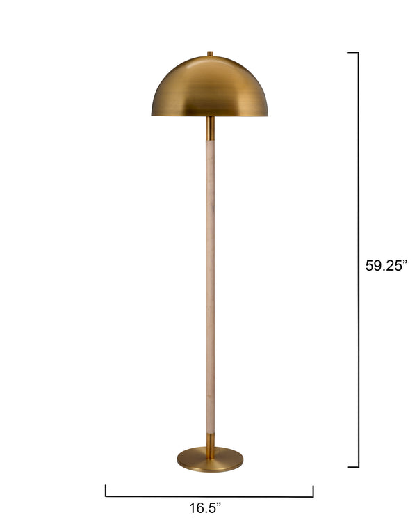 Merlin Metal and Wood Floor Lamp