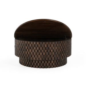 Norwood Solid Wood Round Coffee Table with Storage