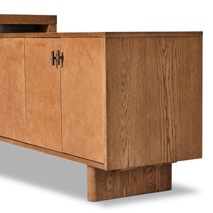 Posada L In Shaped Desk In Amber Oak Veneer