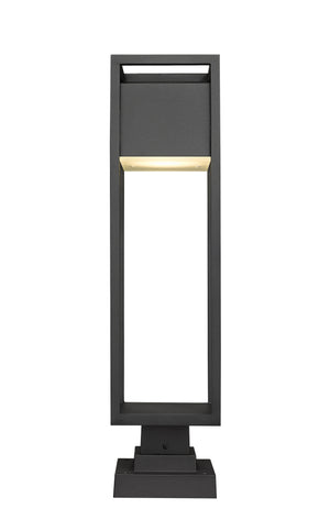 Barwick 1 Light Outdoor Pier Mounted Fixture in Black Finish