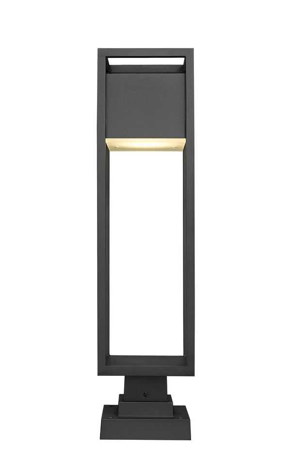 Barwick 1 Light Outdoor Pier Mounted Fixture in Black Finish