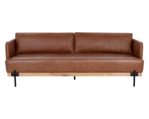SAUL SOFA - SHALIMAR TOBACCO LEATHER