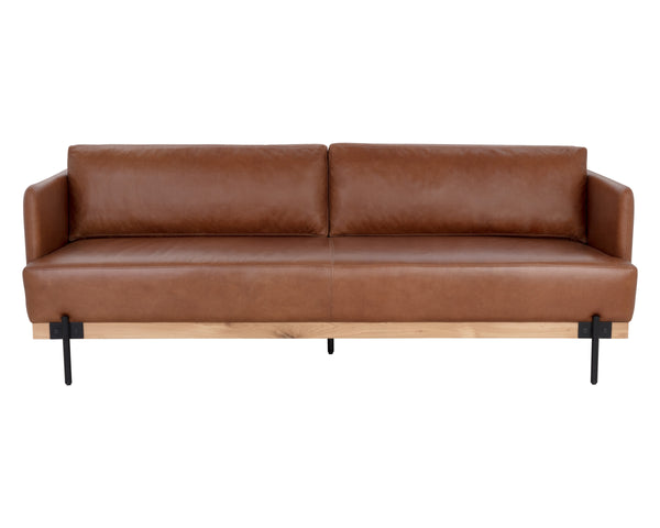 SAUL SOFA - SHALIMAR TOBACCO LEATHER