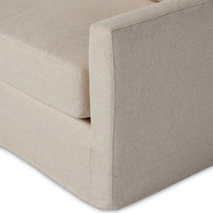 Hampton Slipcover Sofa In 93" In Evere Oatmeal