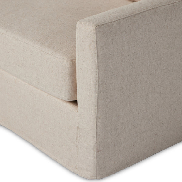 Hampton Slipcover Sofa In 93" In Evere Oatmeal
