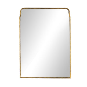 Loire Floor Mirror In Antiqued Gold Leaf
