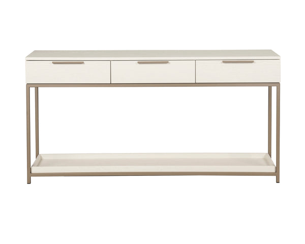 REBEL CONSOLE TABLE WITH DRAWERS - CHAMPAGNE GOLD - CREAM