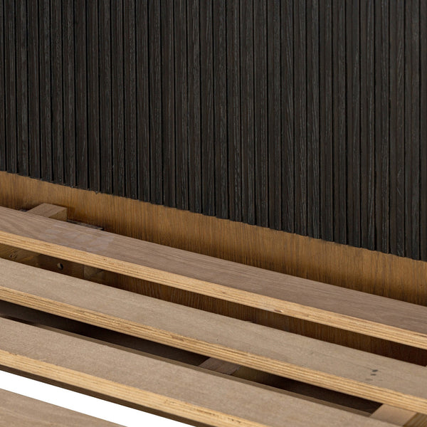 Fletcher King Bed - Distressed Black Oak