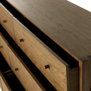 Meadow 6 Drawer Dresser In Tawny Oak
