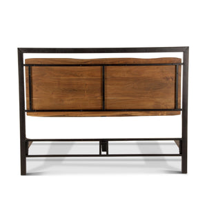 Aspen Acacia Wood Queen Bed in Walnut Finish
