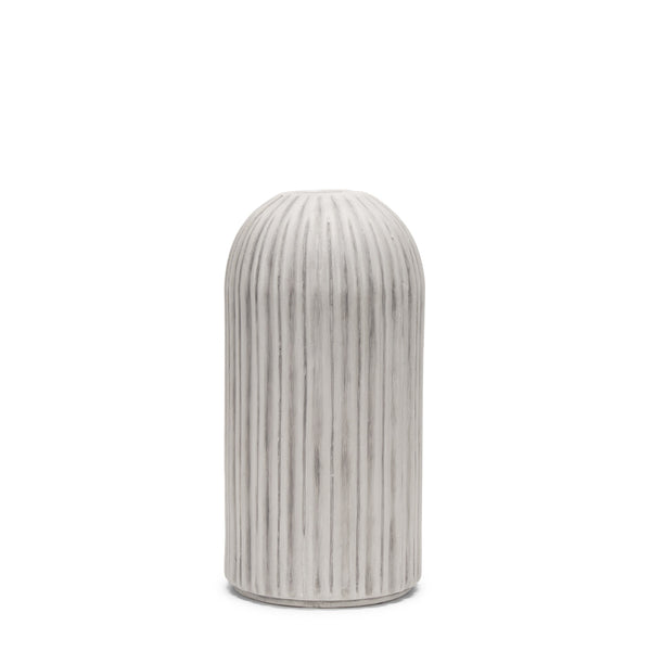 Ummi Small Off White w/ Gray-Brown Antiquing Ceramic Floor Vase