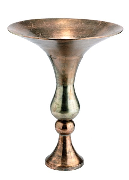 Aluminum Vase Raw Oxydised Copper Finish
