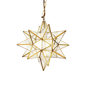 20" X-LARGE CLEAR STAR IN BRASS