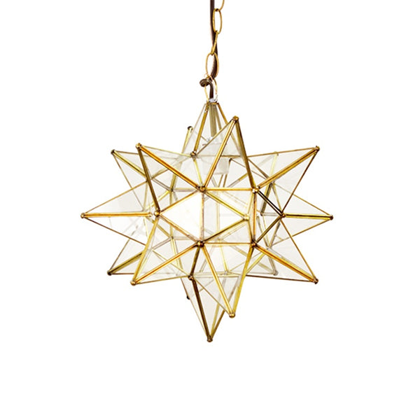 20" X-LARGE CLEAR STAR IN BRASS