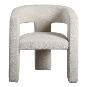 Moe's Elo Sculptural White Armchair