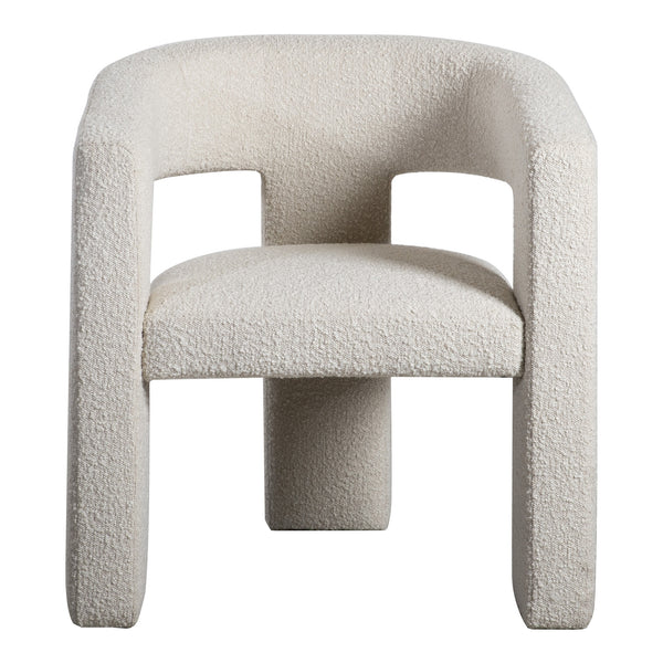 Moe's Elo Sculptural White Armchair